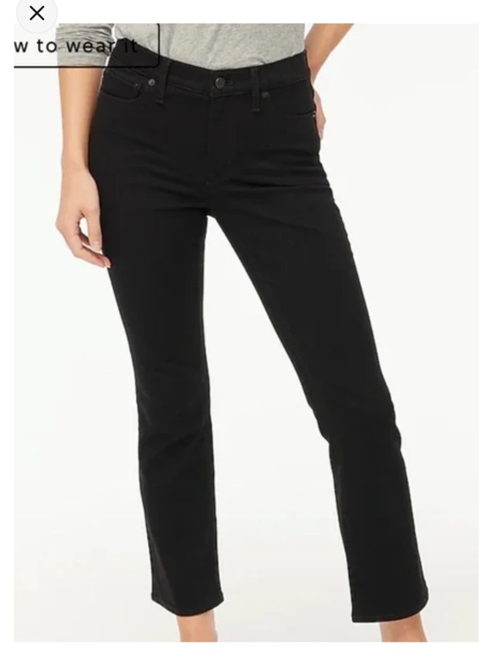 J Crew NWT mid-rise flare crop black denim jeans women’s size 34P